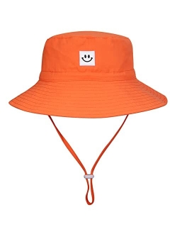 MaxNova Baby Sun Hat Smile Face UPF 50+ Toddler Bucket Hat for Boys Girls 0-7 Years