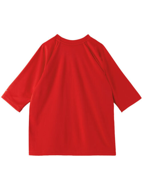 Nike Kids Red Raglan Big Kids Swim Top