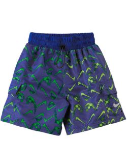 Kids Blue Graphic Big Kids Swim Shorts