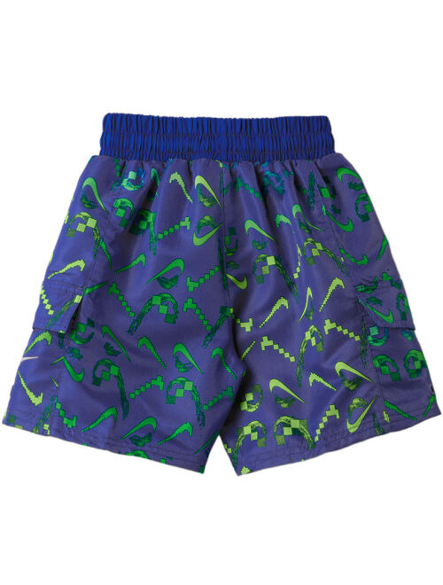 Nike Kids Blue Graphic Big Kids Swim Shorts