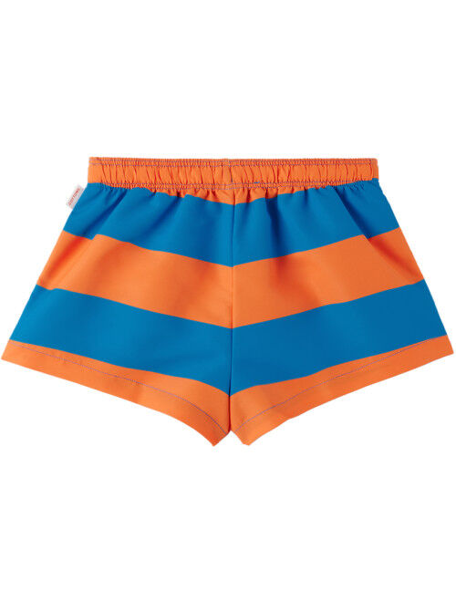 TINYCOTTONS Kids Orange & Blue Stripes Swim Shorts