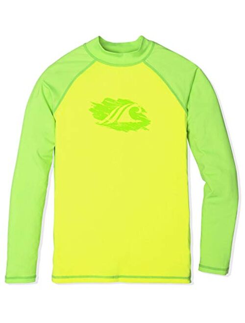 TSLA Boys UPF 50+ Rash Guard Long Sleeve, UV Sun Proctection Water Swim Shirts, Surf Swimwear Swimsuit Top