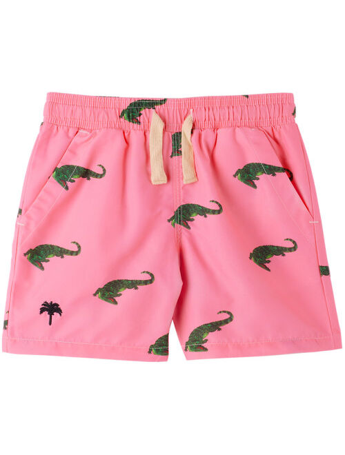 OAS Kids Pink Croco Swim Shorts