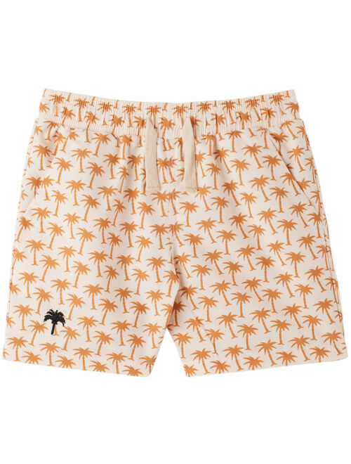 OAS Kids Beige Palm Swim Shorts