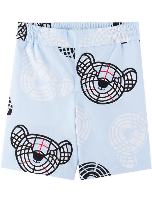 Burberry Kids Blue Thomas Bear Swim Shorts