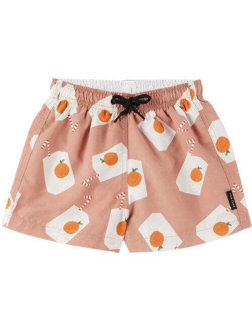 Daily Brat Kids Brown Drizzle Juice Swim Shorts