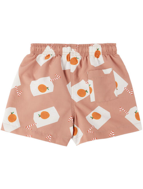 Daily Brat Kids Brown Drizzle Juice Swim Shorts