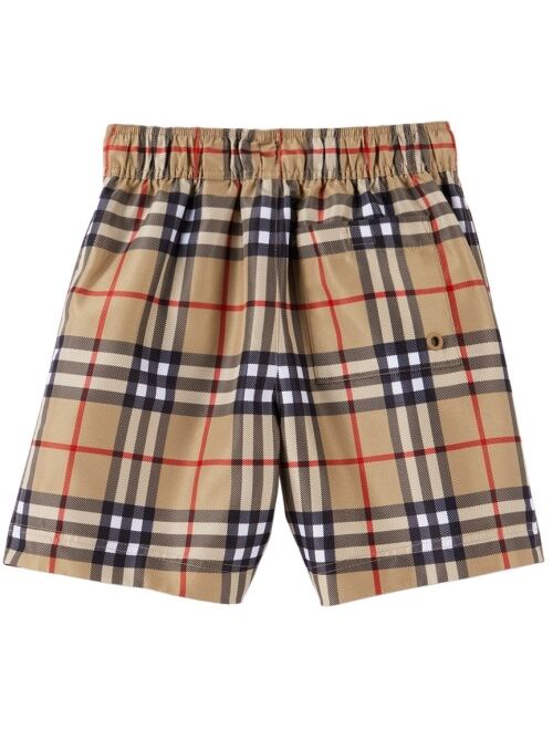 Burberry Baby Beige Check Swim Shorts