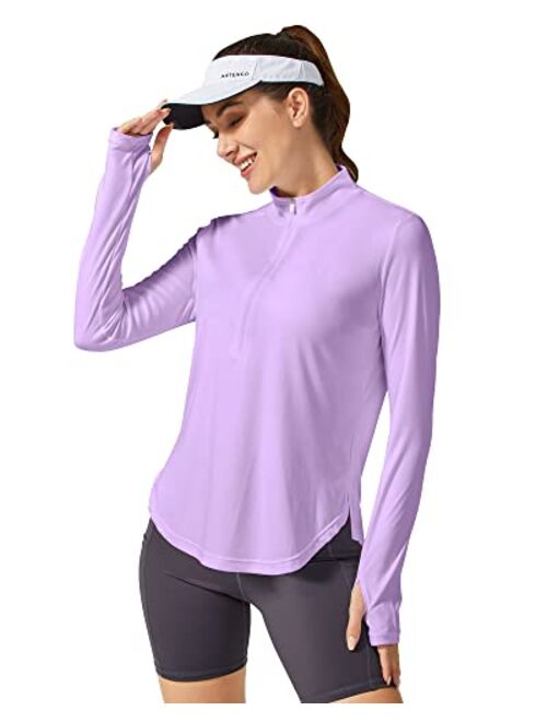 G4Free Womens UPF 50+ Sun Protection Hiking Shirts Quick Dry Long Sleeve Workout Golf Tops Lightweight Running Pullover