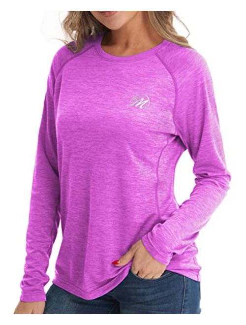 MEETYOO Women's UPF 50+ Sun Protection Shirt Long Sleeve SPF UV Shirt Rash Guard Outdoor Top Lightweight