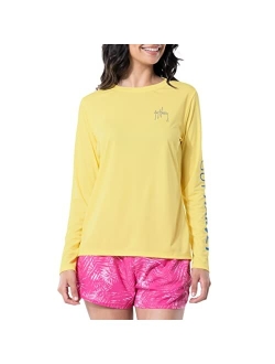 Guy Harvey Women's Long Sleeve Performance Sun Protection Shirt UPF 50+