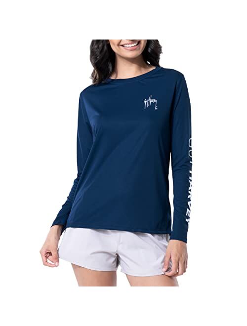 Guy Harvey Women's Long Sleeve Performance Sun Protection Shirt UPF 50+