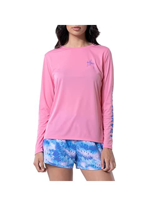 Guy Harvey Women's Long Sleeve Performance Sun Protection Shirt UPF 50+