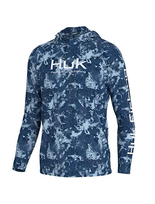 HUK Men's Pursuit Hoodie, Sun Protecting Fishing Shirt with Hood