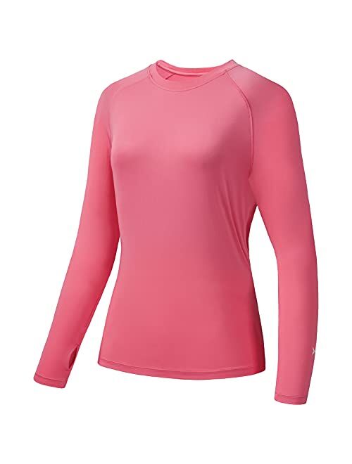 BASSDASH Womens UPF 50+ UV Sun Protection T-Shirt Long Sleeve Fishing Hiking Performance Shirts