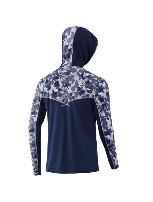 HUK Men's Icon X Camo Hoodie |UPF 50+ Long-Sleeve Fishing Shirt