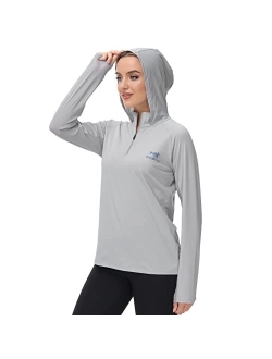 BASSDASH Womens UPF 50+ Performance Hoodie Long Sleeve UV Fishing Hiking Shirt