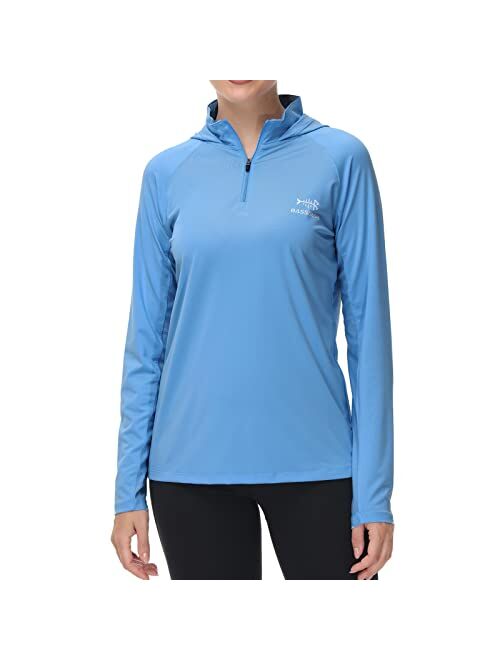 BASSDASH Womens UPF 50+ Performance Hoodie Long Sleeve UV Fishing Hiking Shirt