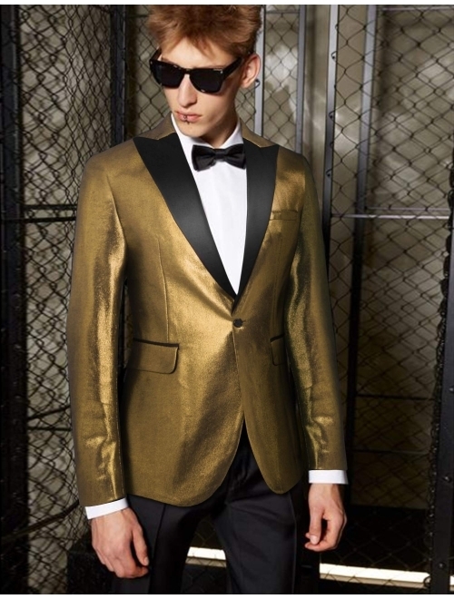 COOFANDY Mens Fashion Suit Jacket Blazer Weddings Prom Party Dinner Tuxedo