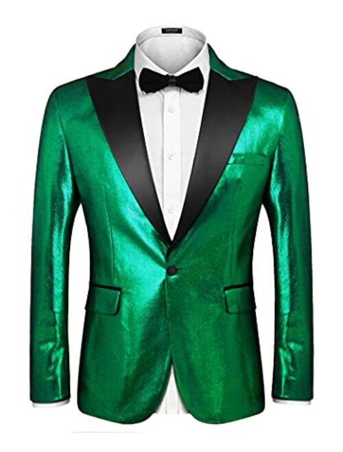 COOFANDY Mens Fashion Suit Jacket Blazer Weddings Prom Party Dinner Tuxedo