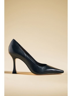 Women's Navy Blue Pointed-Toe Pump Heels