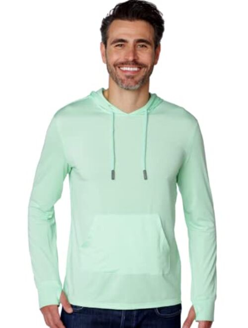 Ingear Men's Performance UPF 50+ UV/Sun Protection Hoodie T-Shirt Long Sleeve with Pockets SPF Shirt Running Hiking Shirt