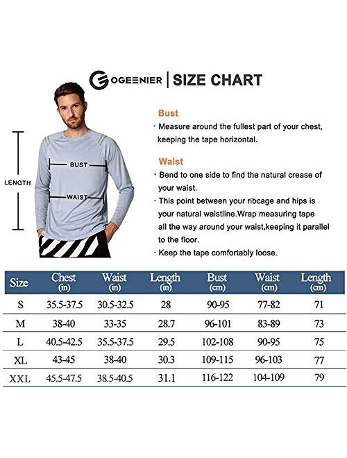 Ogeenier Men's UPF 50+ Sun Protection Hoodie Outdoor Long Sleeve T-Shirt for Running, Fishing, Hiking