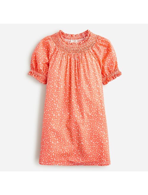 J.Crew Girls' smocked-neck dress in prints