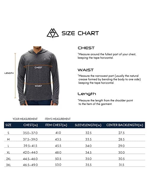 Haimont Men's Long Sleeve Lightweight Sun Hoodie UPF 50+ UV Protection Shirt Quick Dry Athletic Loose Fit with Thumbholes