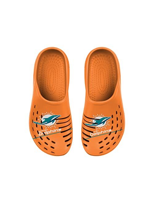 FOCO NFL Boys Youth 8-16 Team Logo Sport Clogs Water Sandals Slippers Shoes