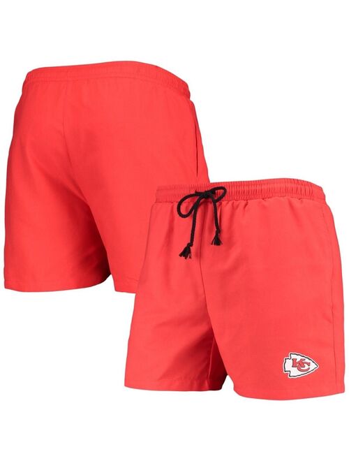 FOCO Men's Red Kansas City Chiefs Magic Print Palm Traditional Swim Shorts