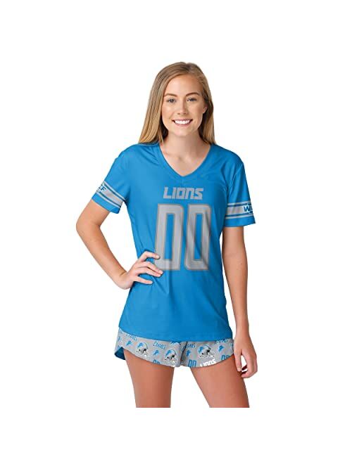 FOCO Women's NFL Team Logo Ladies Gameday Ready Jersey Pajama Set