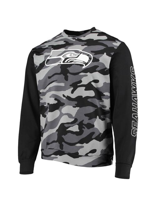 FOCO Men's Black Seattle Seahawks Camo Long Sleeve T-shirt