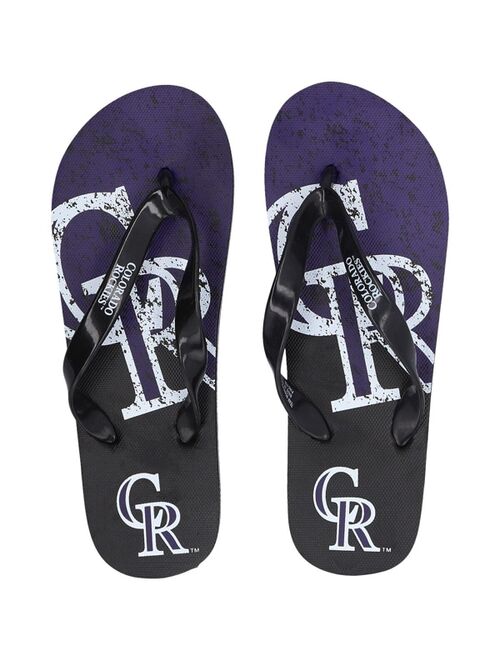 FOCO Men's and Women's Colorado Rockies Big Logo Flip-Flops