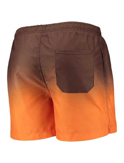 FOCO Men's Brown, Orange Cleveland Browns Retro Dip-Dye Swim Shorts