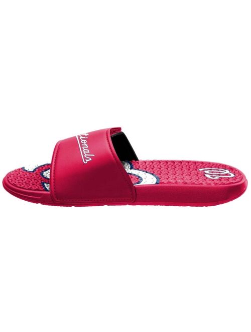 FOCO Men's Washington Nationals Wordmark Gel Slide Sandals