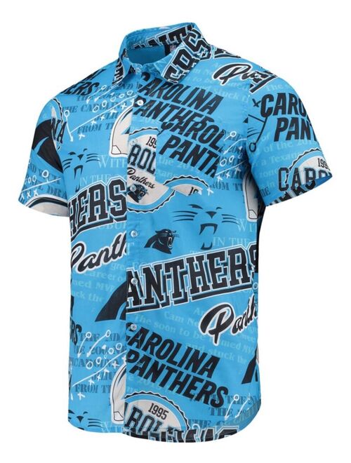 FOCO Men's Blue Carolina Panthers Thematic Button-Up Shirt