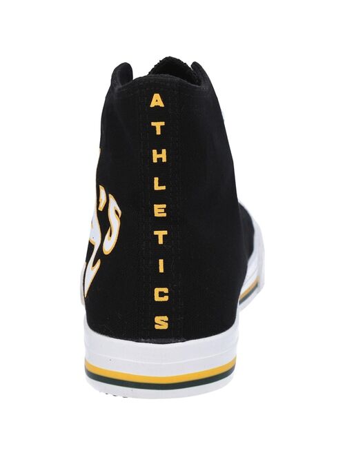 FOCO Men's Oakland Athletics Big Logo High Top Canvas Shoes