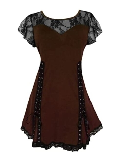 Dare to Wear Victorian Gothic Boho Women's Plus Size Roxann Corset Top