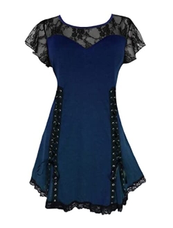 Dare to Wear Victorian Gothic Boho Women's Plus Size Roxann Corset Top