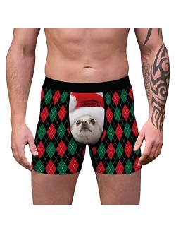 Generic Funny Printed Boxer Briefs for Men, Comfort Lightweight Soft Christmas Holiday Underwear Breathable Underpants for Men