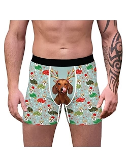 Generic Funny Printed Boxer Briefs for Men, Comfort Lightweight Soft Christmas Holiday Underwear Breathable Underpants for Men