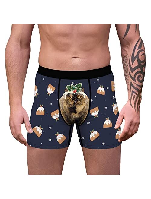 Generic Funny Printed Boxer Briefs for Men, Comfort Lightweight Soft Christmas Holiday Underwear Breathable Underpants for Men