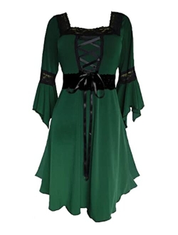 Dare to Wear Renaissance Corset Dress: Timeless Victorian Gothic Witchy Women's Gown for Everyday Halloween Cosplay Festivals