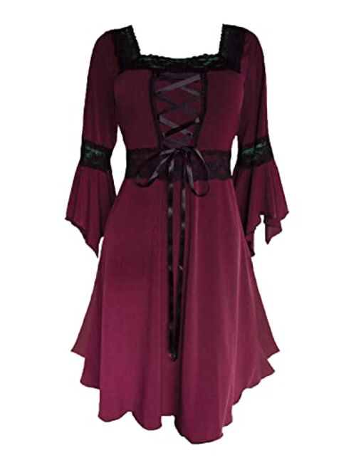 Dare to Wear Renaissance Corset Dress: Timeless Victorian Gothic Witchy Women's Gown for Everyday Halloween Cosplay Festivals