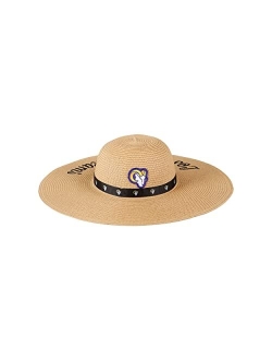 FOCO Women's NFL Team Logo Straw Sun Hat