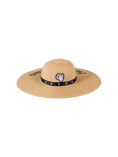 FOCO Women's NFL Team Logo Straw Sun Hat