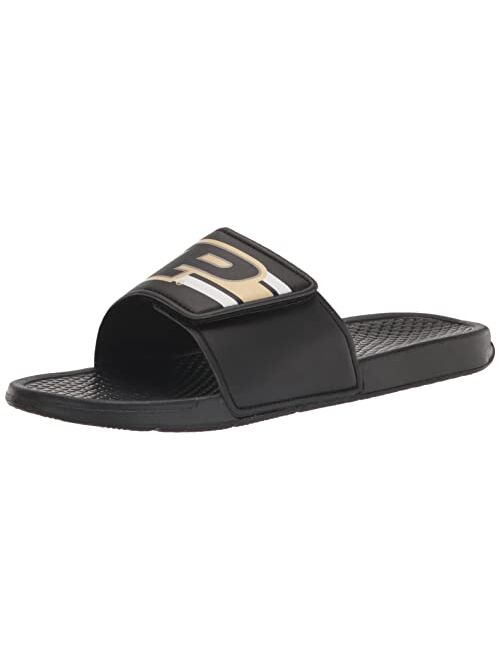 FOCO Men's NCAA College Team Logo Sport Legacy Stripe Slide Sandals