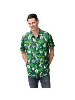 FOCO Men's NFL Floral Tropical Button-Up Shirt