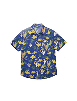 FOCO Men's NFL Floral Tropical Button-Up Shirt